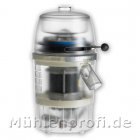Getreidemühle hawos Novum transparent mit passender Schüssel