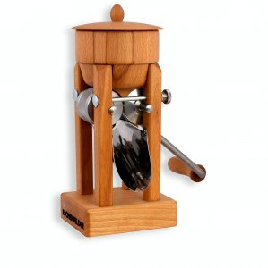 Bild zu Eschenfelder Kornquetsche mit Holztrichter+Kurbelgriff aus Kernbuche und Tischklemme Bild zu Eschenfelder Kornquetsche mit Holztrichter+Kurbelgriff aus Kernbuche und Tischklemme