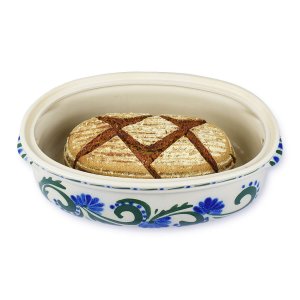 Bild 7 zu Artikel Brottopf, RUMP-Topf aus Westerwald-Keramik oval groß, Dekor grün-blau 