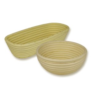 Bild zu Gärkörbchen-Set rund und oval für Brote von 500g - 750g Bild zu Gärkörbchen-Set rund und oval für Brote von 500g - 750g