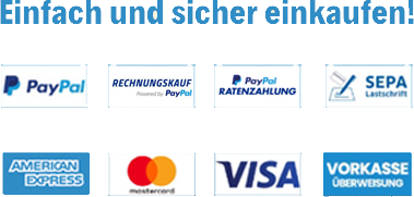Einfach uns sicher einkaufen - Unsere Zahlungsmöglichkeiten